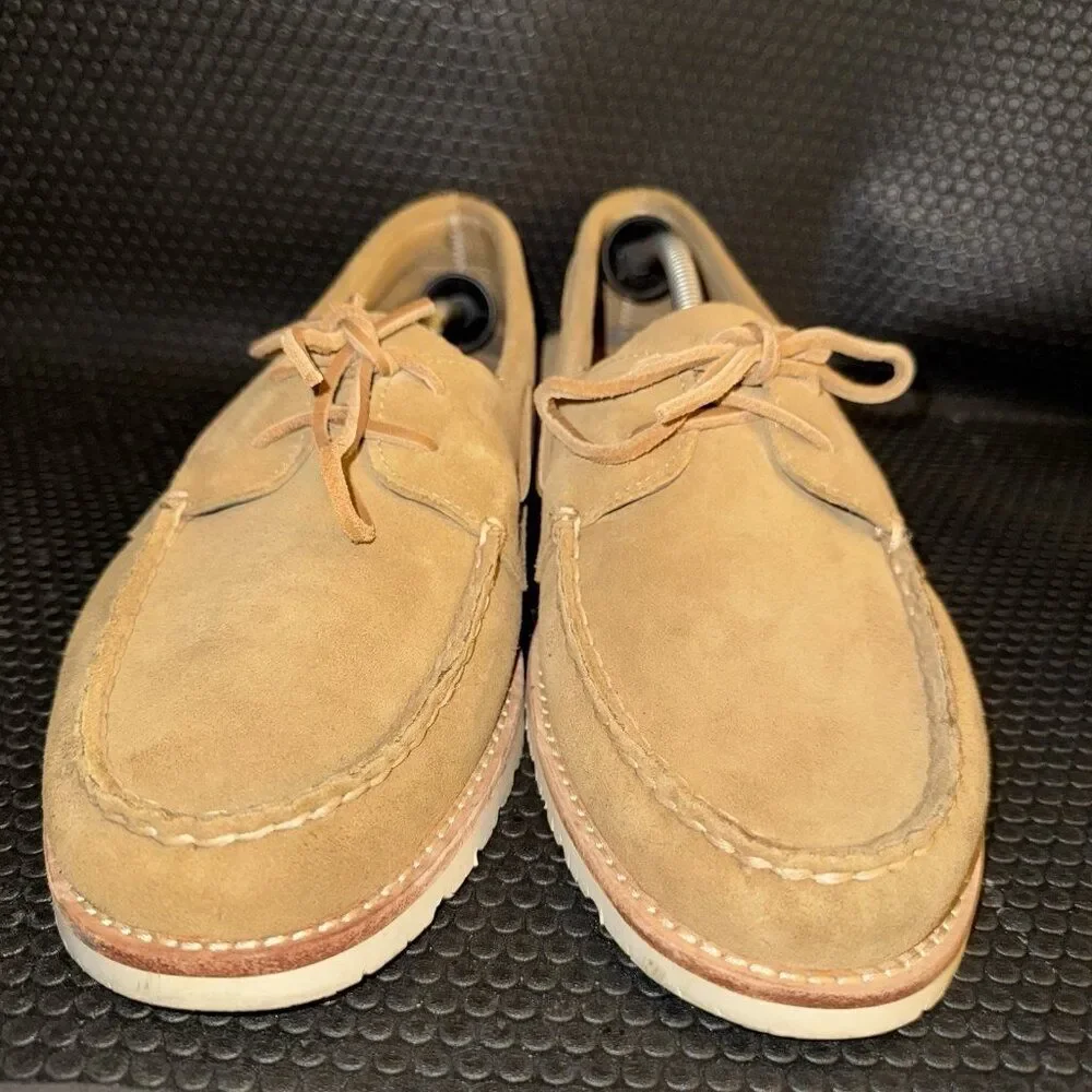 Sperry X Todd Snyder Top Sider Tan Suede Slip On Boat Shoes Men's Size 13
